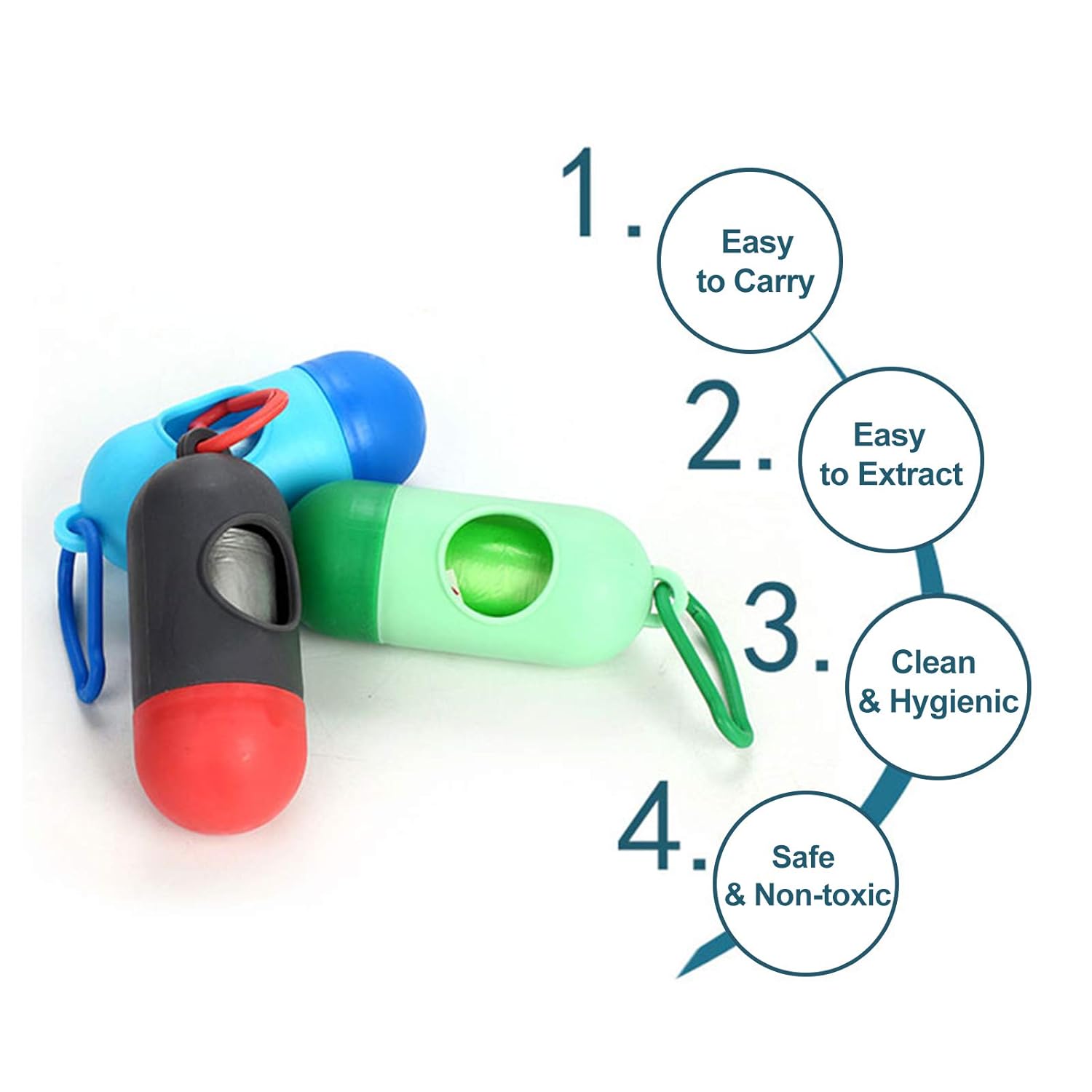 Disposable Baby Diapers Bag Box Kit - With Dispenser Lead Clip