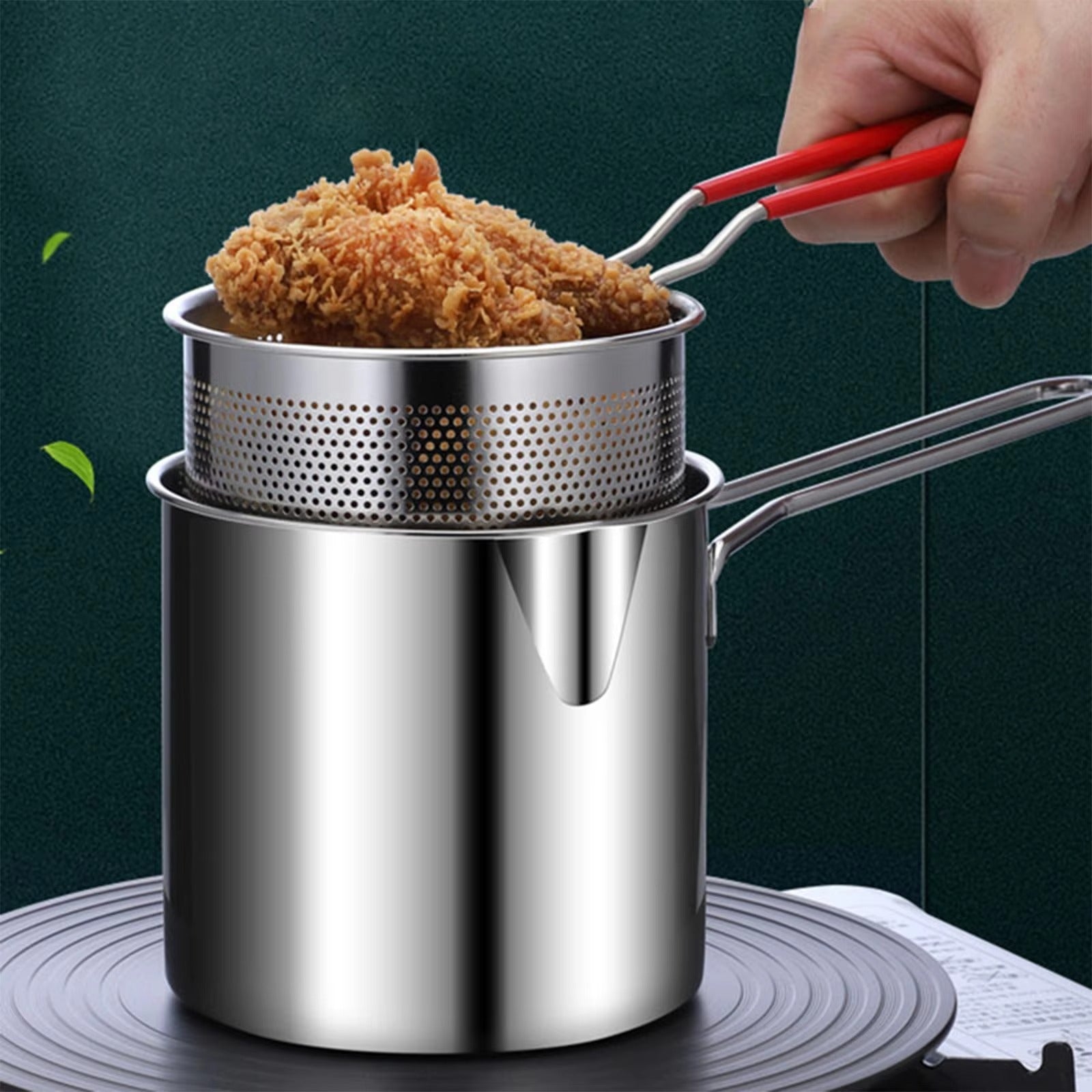 Deep Frying Fry Pot Providing Durable Quality Comfortable Handling