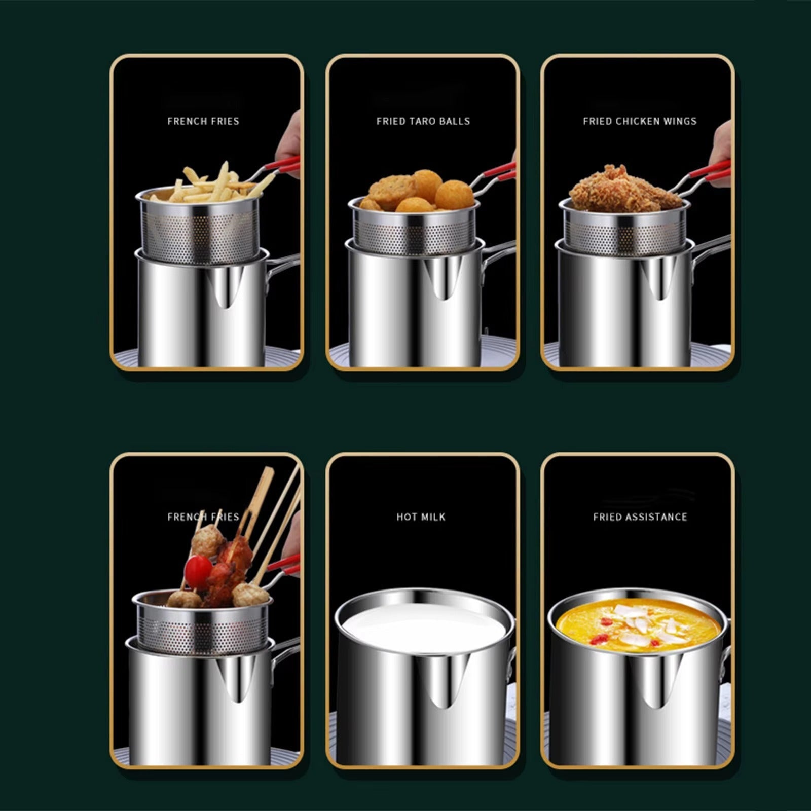 Deep Frying Fry Pot Providing Durable Quality Comfortable Handling