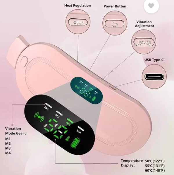Heating Pad Women Period Pain Cramp Relief Belt Portable